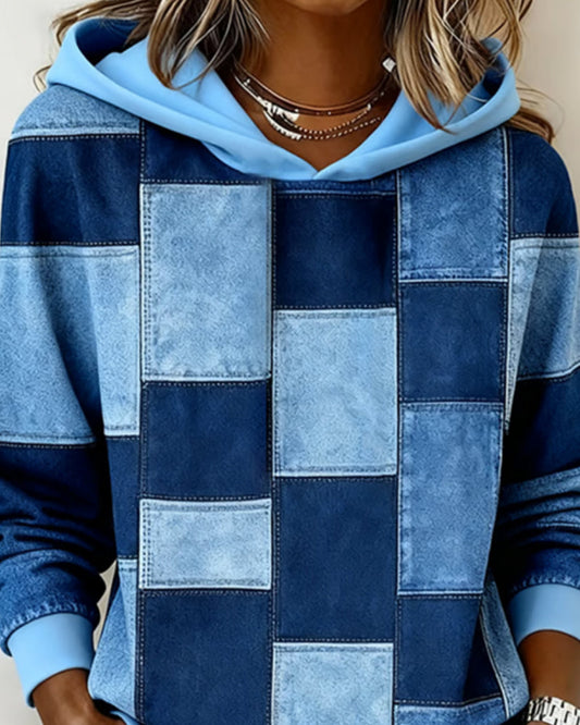 Ronja | Ternet hoodie i blødt bomuldsmix med lange ærmer
