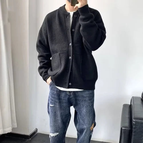 Harry | Elegant herrecardigan i blød strik med knapper til layering