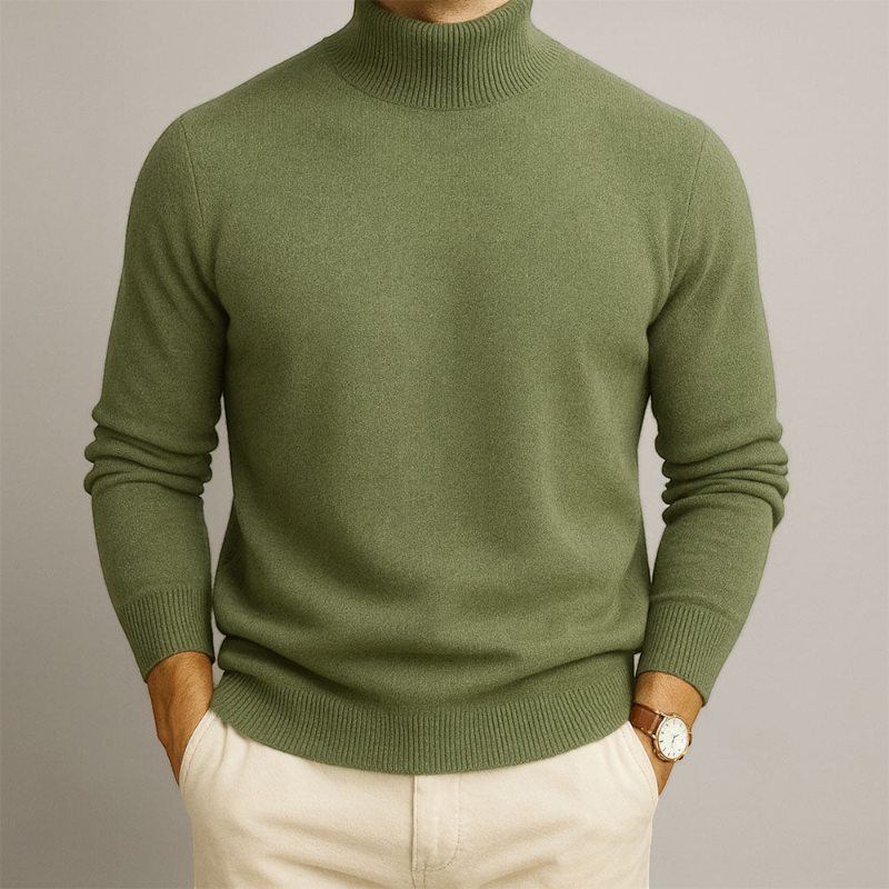 Kristian | Rund hals striksweater med klassisk pasform