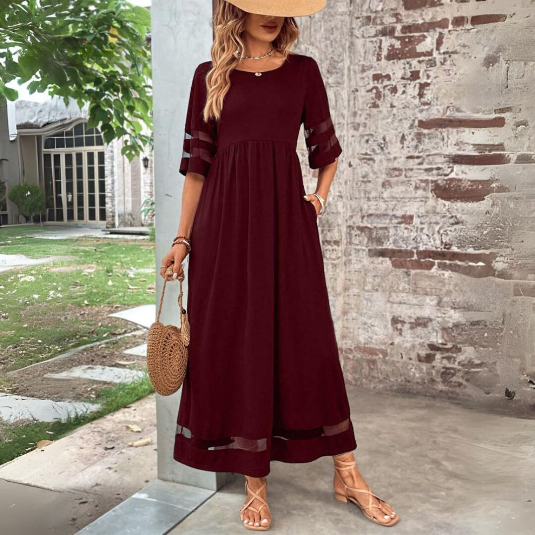 Dame Elegant Stilfuld Casual Maxi-kjole