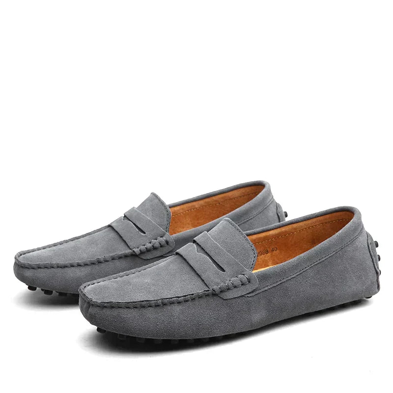 Stilfulde Komfortable Klassiske Ruskindsbilsko Loafers