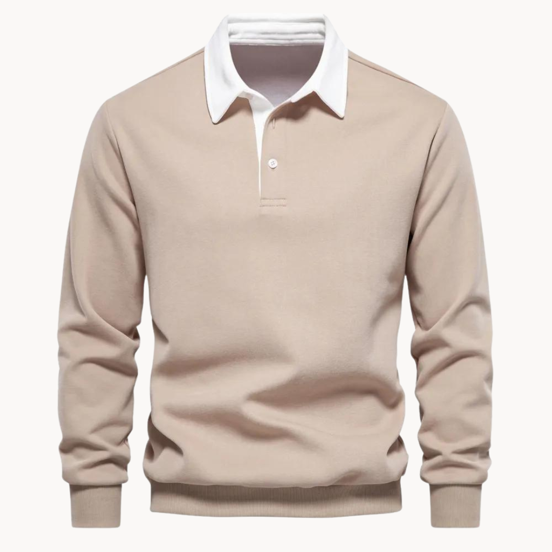 Herre Elegant Klassisk Polokrave Polo Sweatshirt