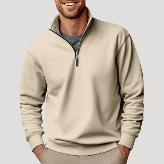 Herre Elegant Klassisk Lynlås Langærmet Sweatshirt