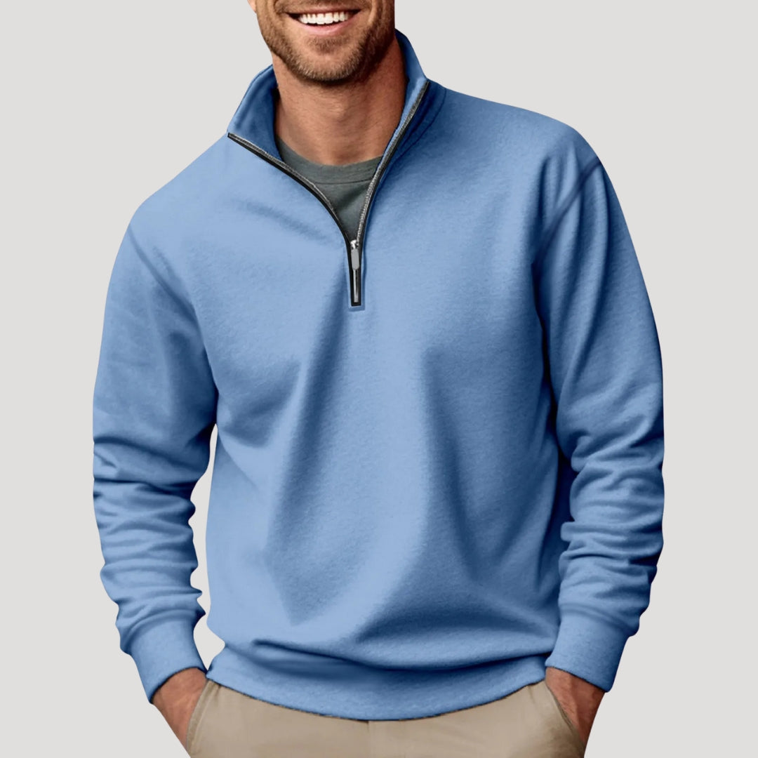 Herre Elegant Klassisk Lynlås Langærmet Sweatshirt