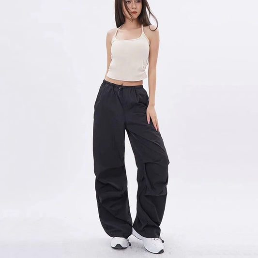 Anna | Oversized parachutebukser med justerbar talje og dybe lommer