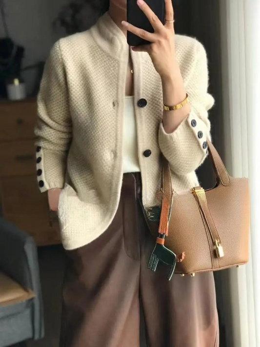Solvej | Cardigan i 100 procent kashmir med knapper