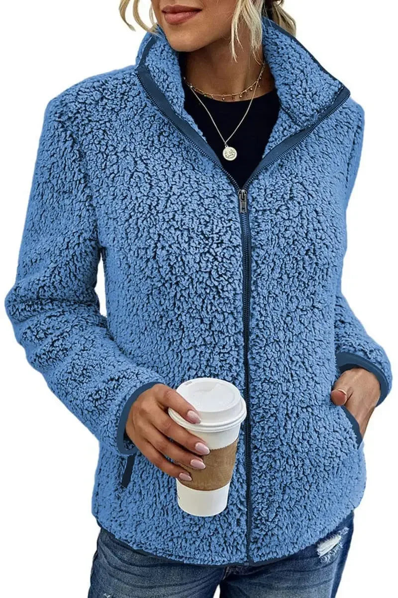 Behagelig Stilfuld Elegant Casual Fleecejakke