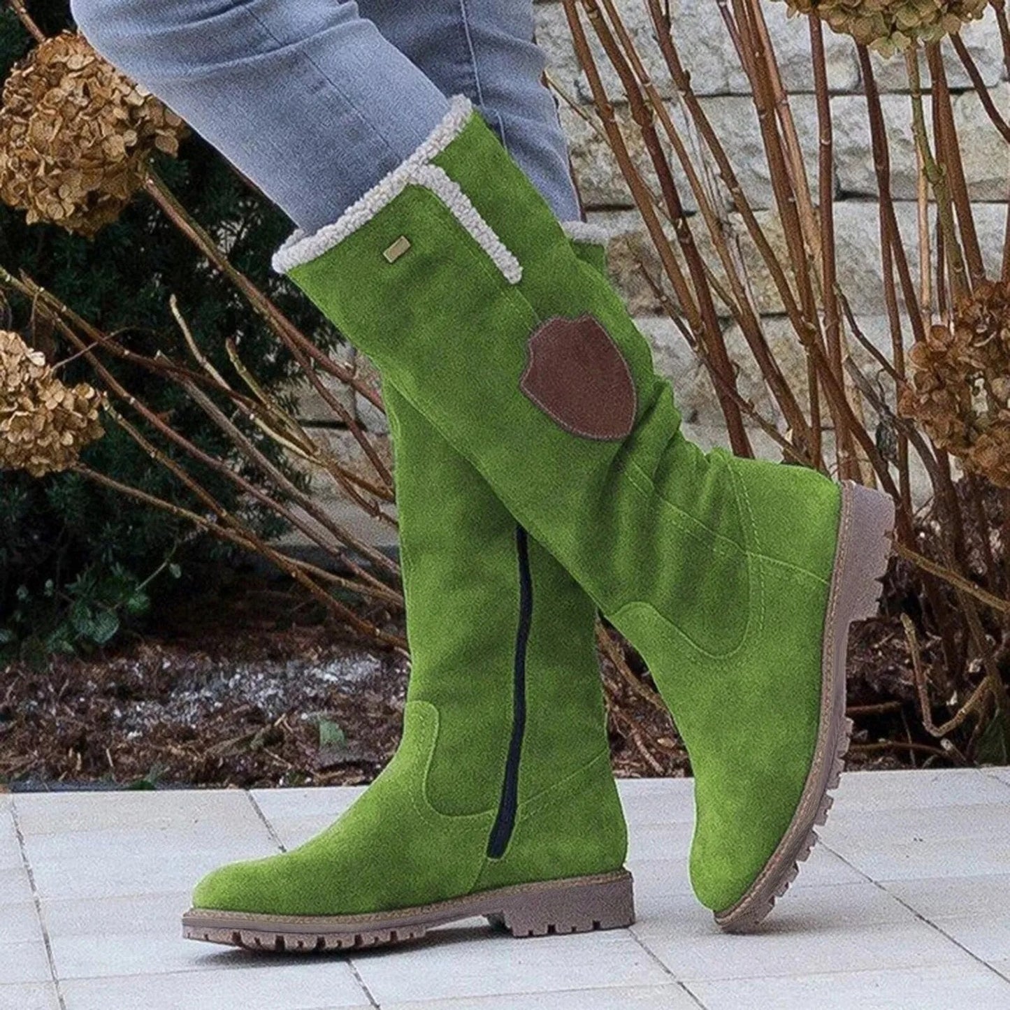 Dame Knæhøje Vinterstøvler med Shearling Foring