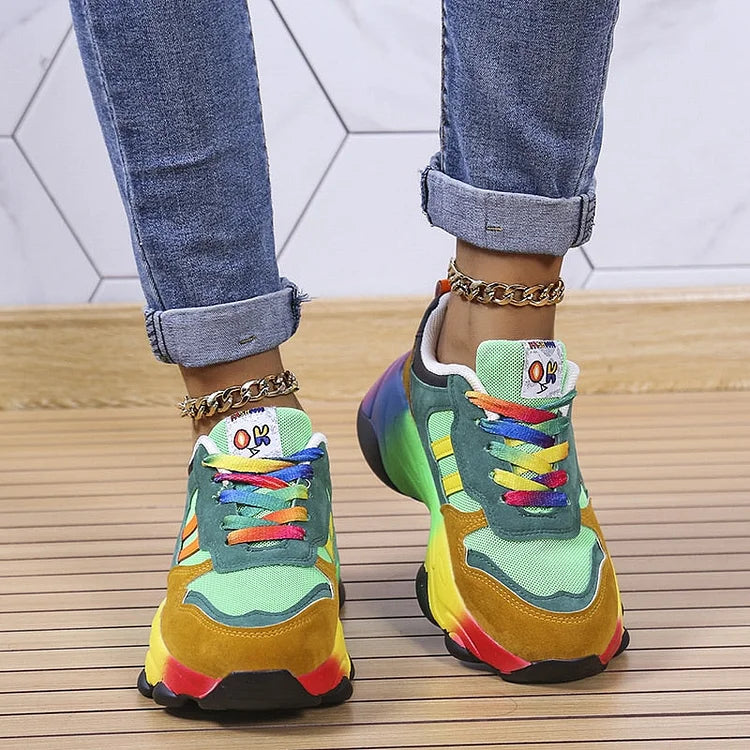 Stilfulde Komfortable Legende Regnbue Sneakers