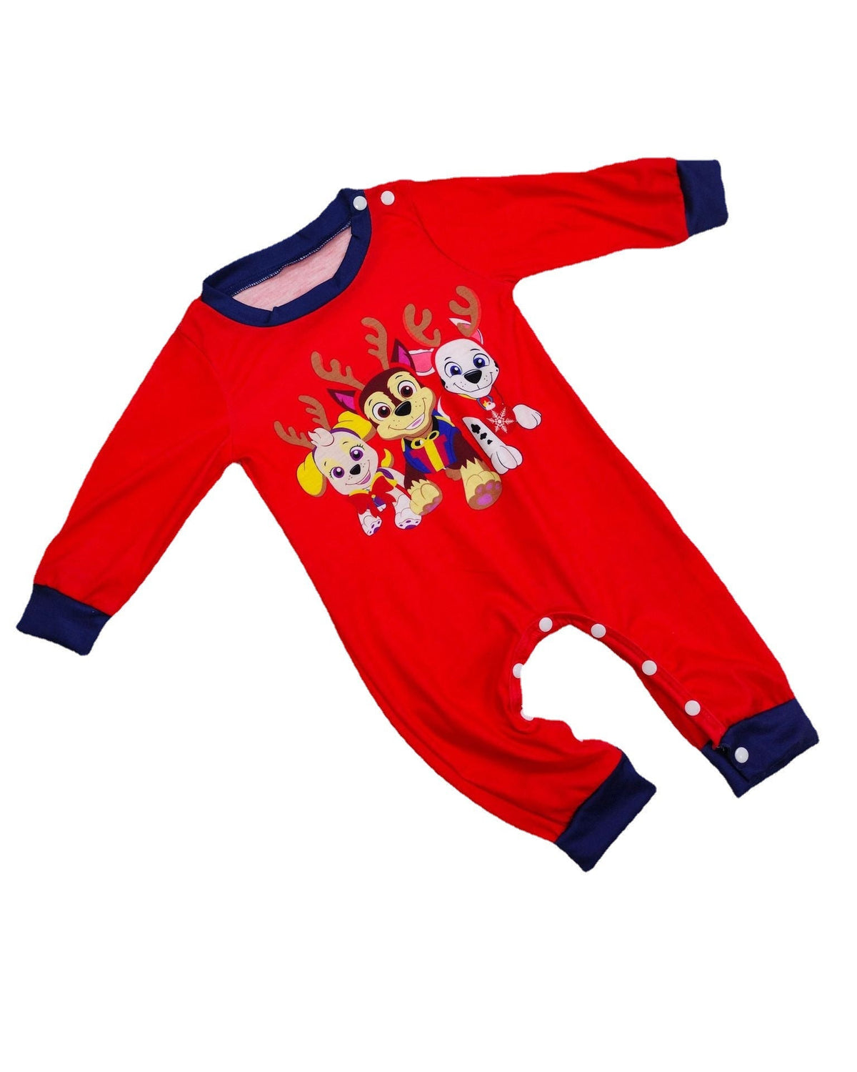 Jingle | Julepyjamas med Fair Isle mønster og hvalpetryk