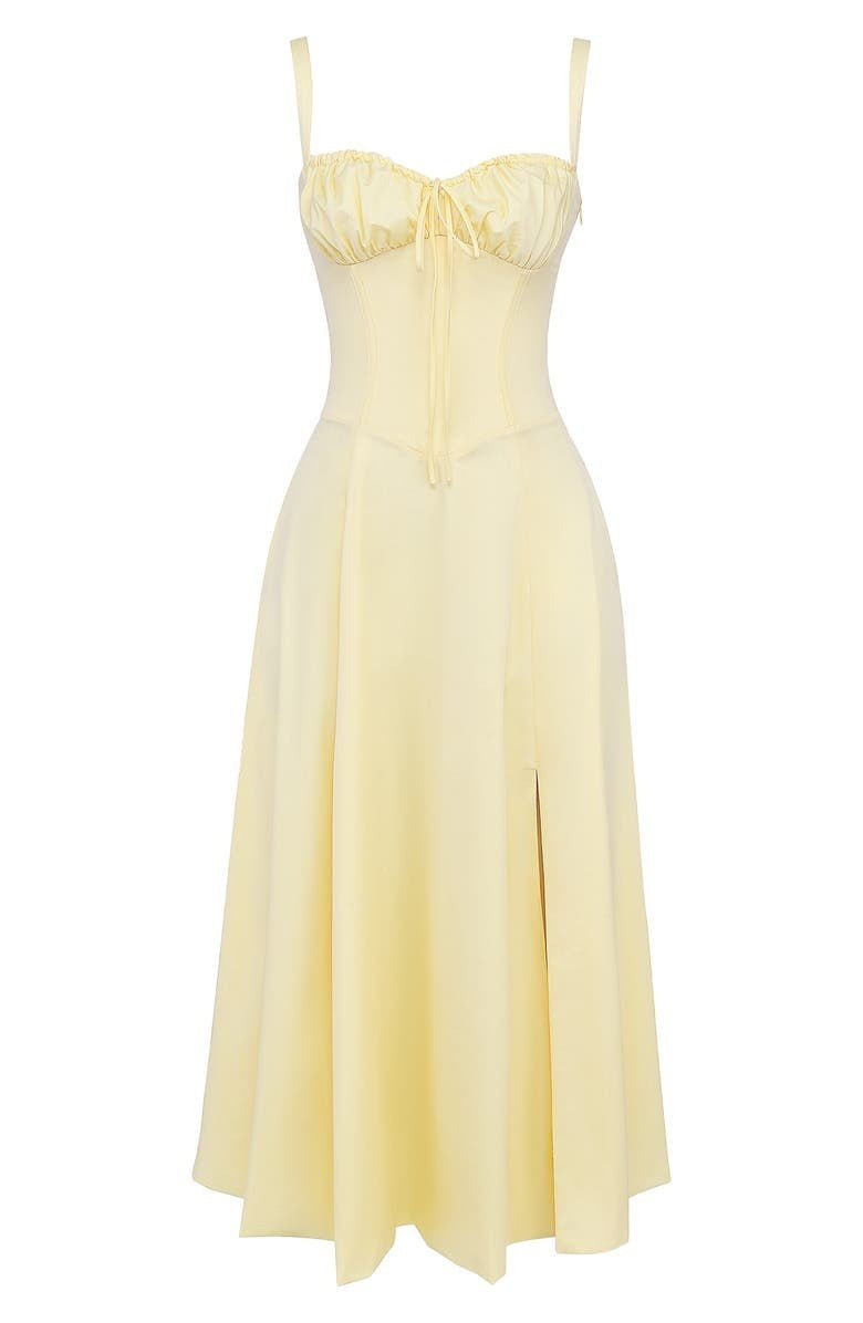 Blomstret Chic Korset Sommer Midi Kjole