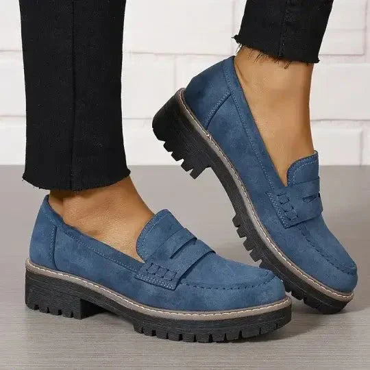 Dame Slip-On Loafers Med Kraftig Sål