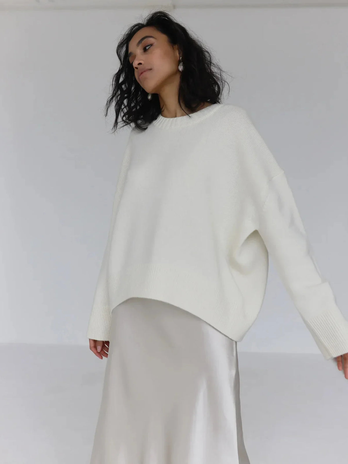 Thea | Blød Oversize Sweater Med Lange Ærmer Og Rund Hals