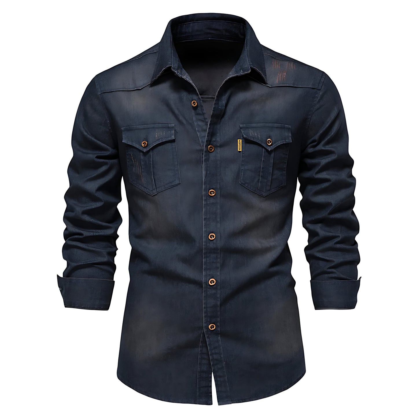 Moderne Elegant Casual Stilfuld Denimskjorte