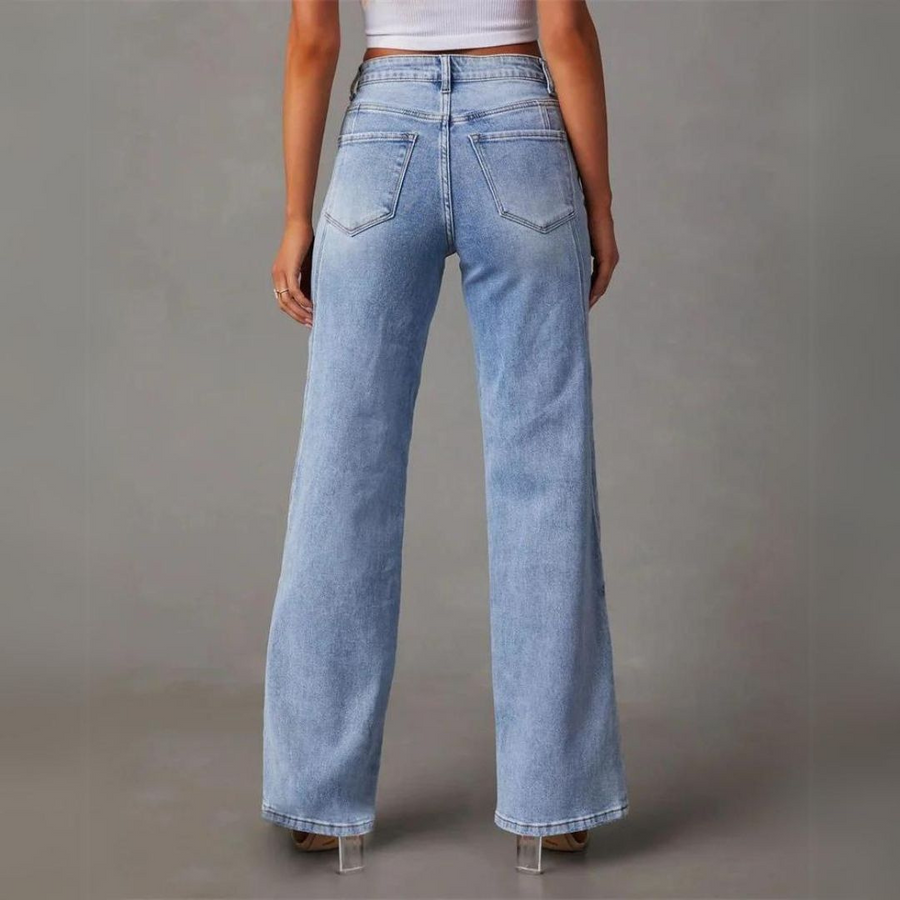 Dame Klassiske Lige Ben Denim Jeans