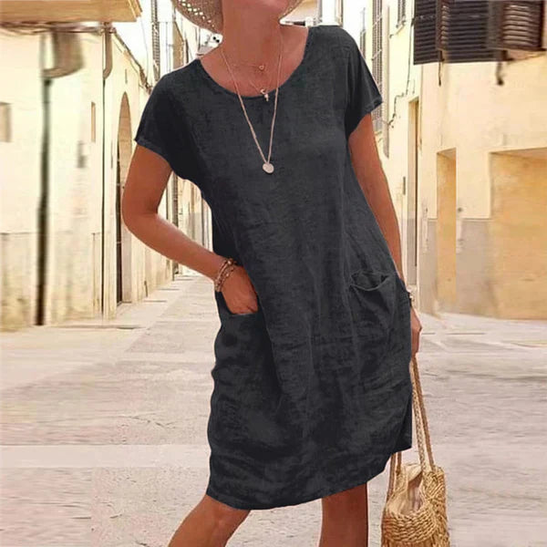 Elegant Komfortabel Casual Sommer Kjole