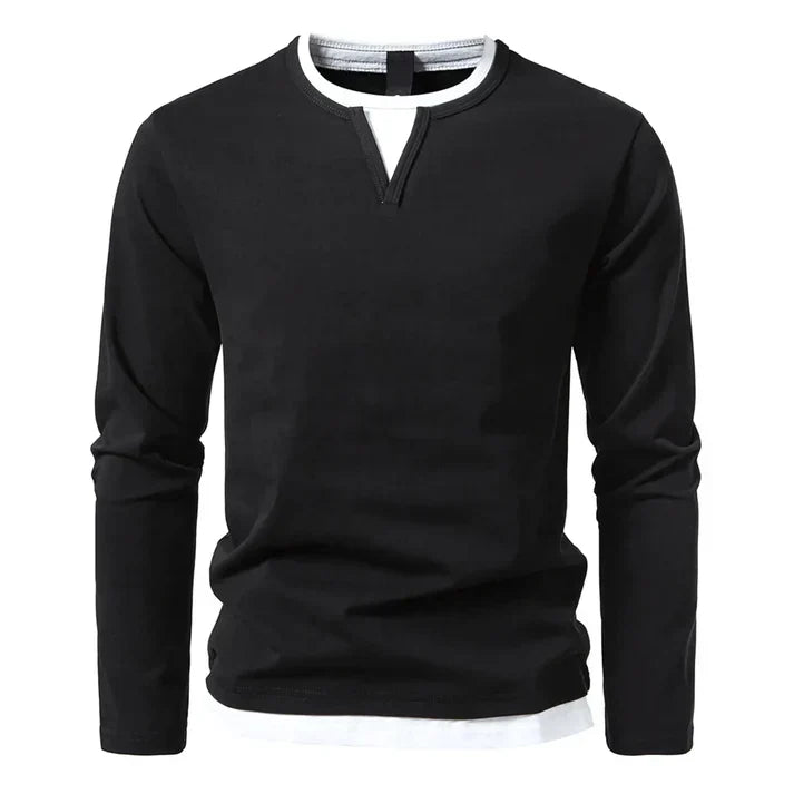 Premium Langærmet T-Shirt I Kæmmet Bomuld