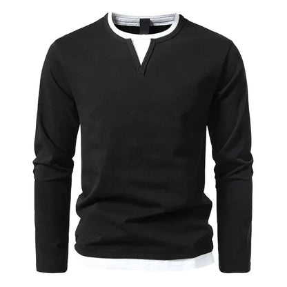 Premium Langærmet T-Shirt I Kæmmet Bomuld