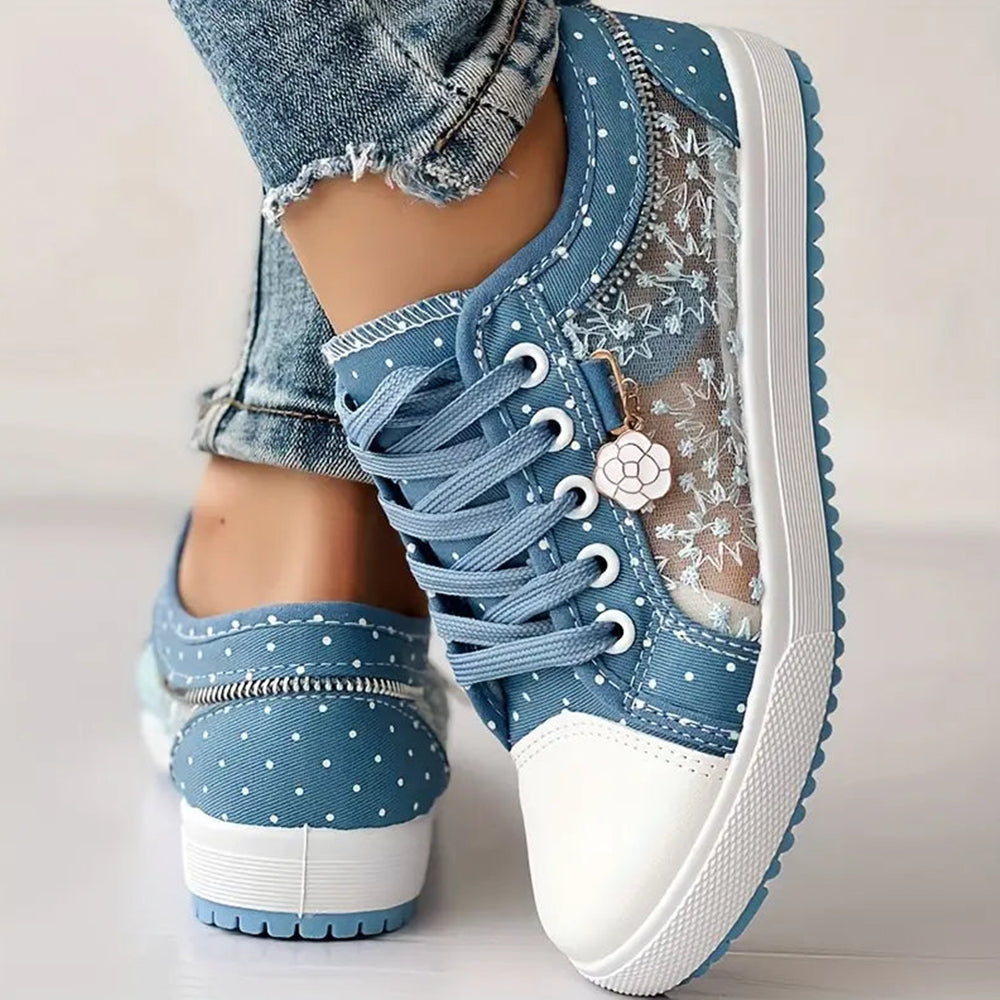 Luna - Dame sneakers med justerbar snørelukning