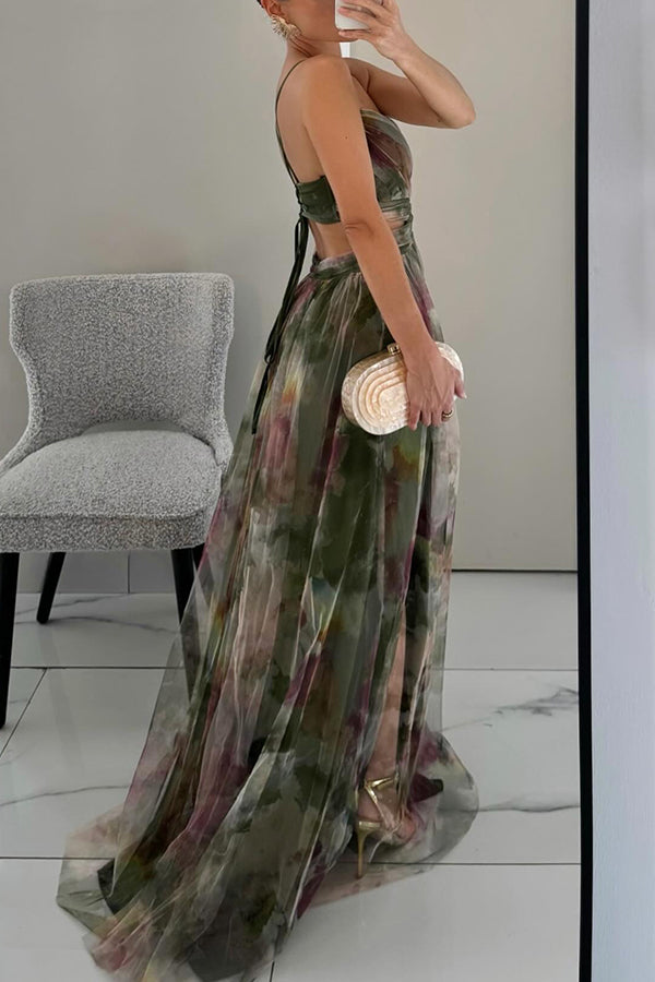Dame Forårs Elegant Blomstret Sommer Maxi Kjole