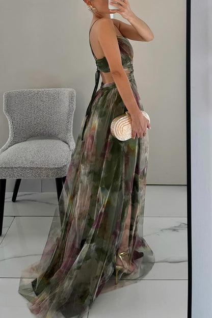 Dame Forårs Elegant Blomstret Sommer Maxi Kjole