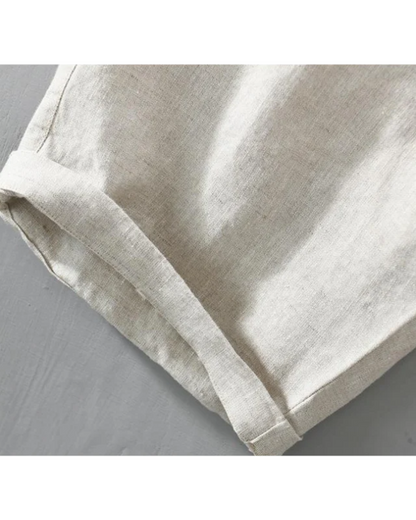 Komfortable Afslappet Letvægts Linned Shorts