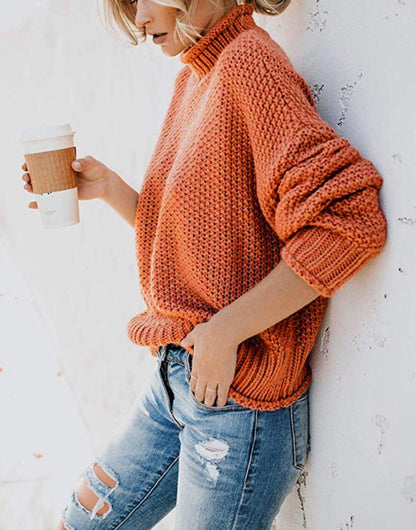 ChicCozy - Rullekrave sweater med høj hals