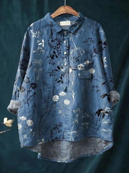 Inga | Blomstret bluse med romantisk feminin charme