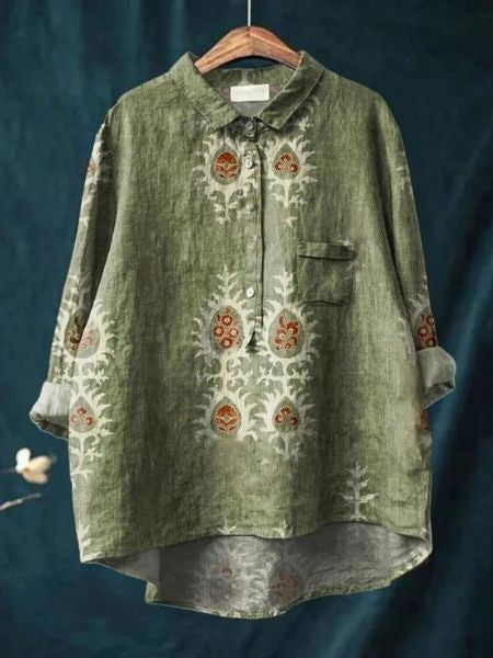 Inga | Blomstret bluse med romantisk feminin charme