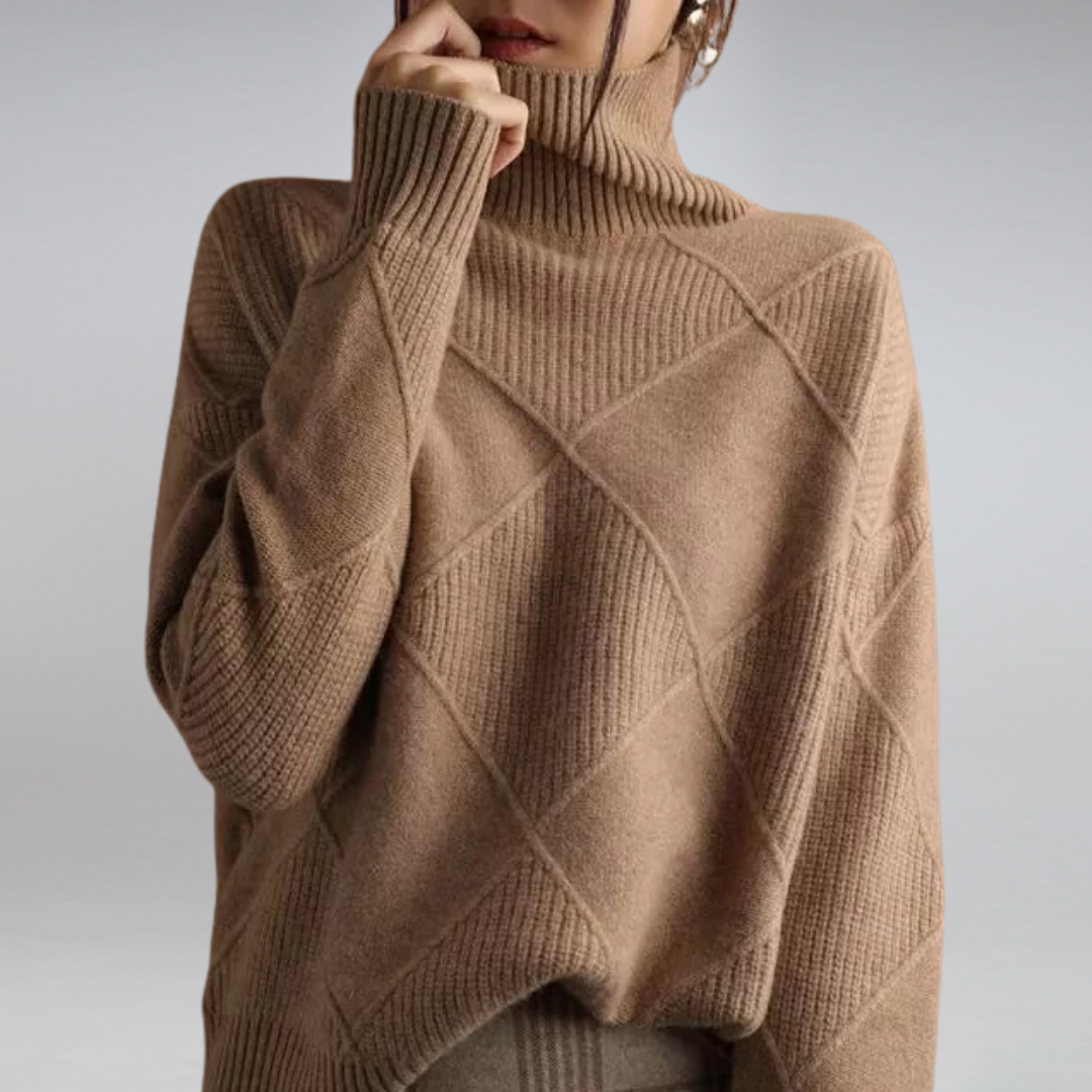 Moderne Stilfuld Elegant Blød Rullekravesweater