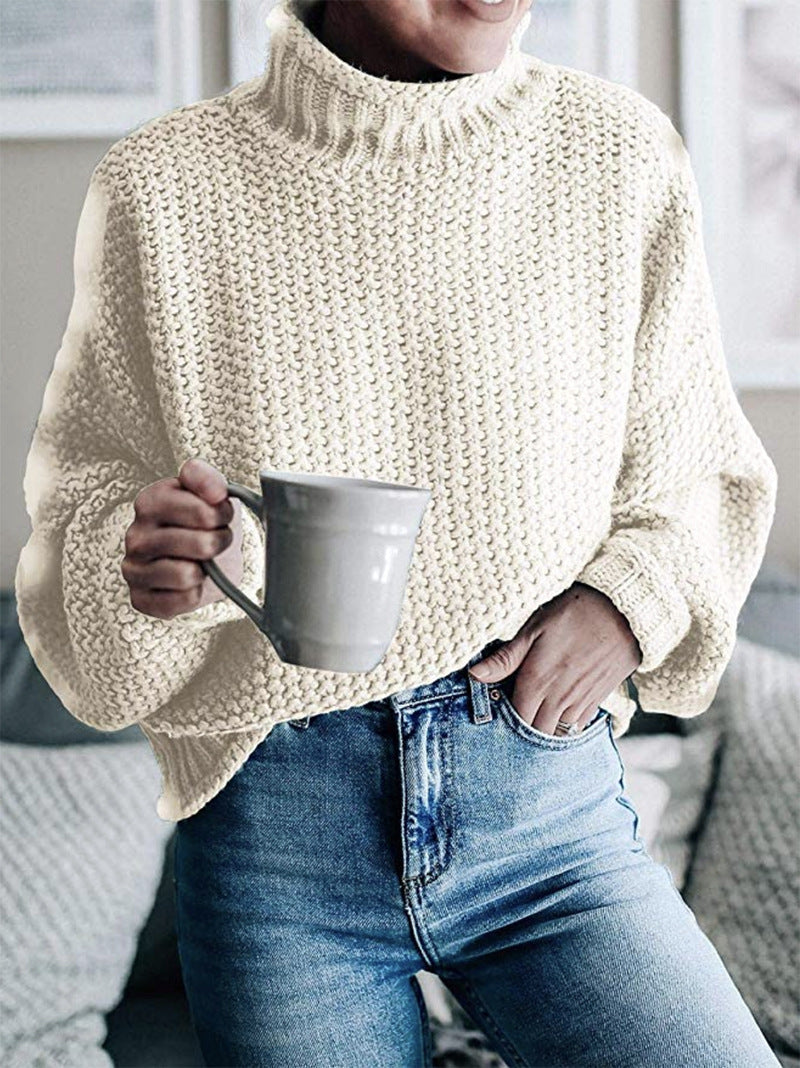 ChicCozy - Rullekrave sweater med høj hals