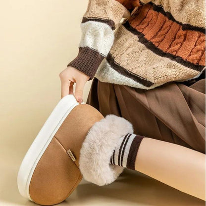 Dame Vinter Slip-On Støvler med Pelsforing