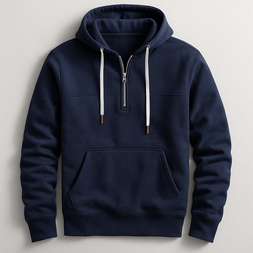 Stilfuld Afslappet Åndbar Zip Hoodie