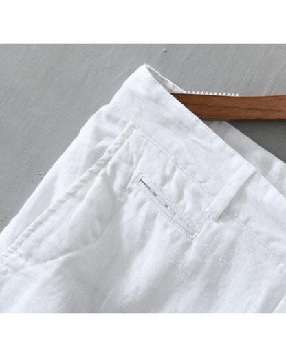 Komfortable Afslappet Letvægts Linned Shorts