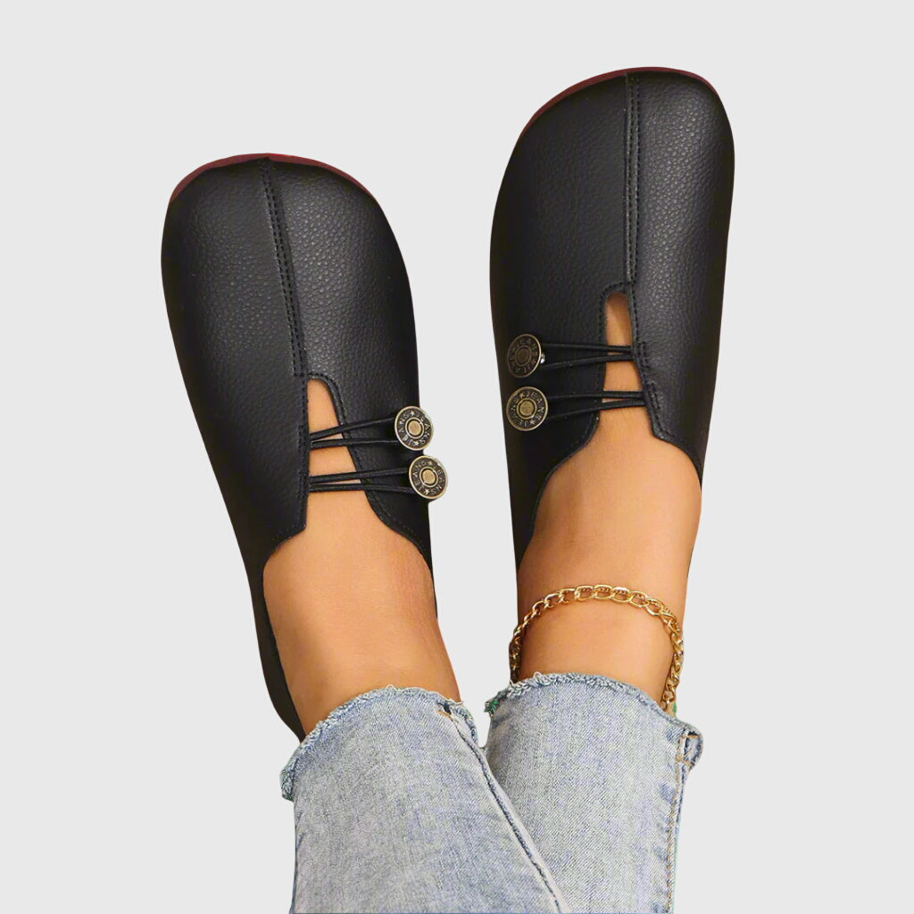 Dame Forårs Casual Slip-On Flade Sko med Knap