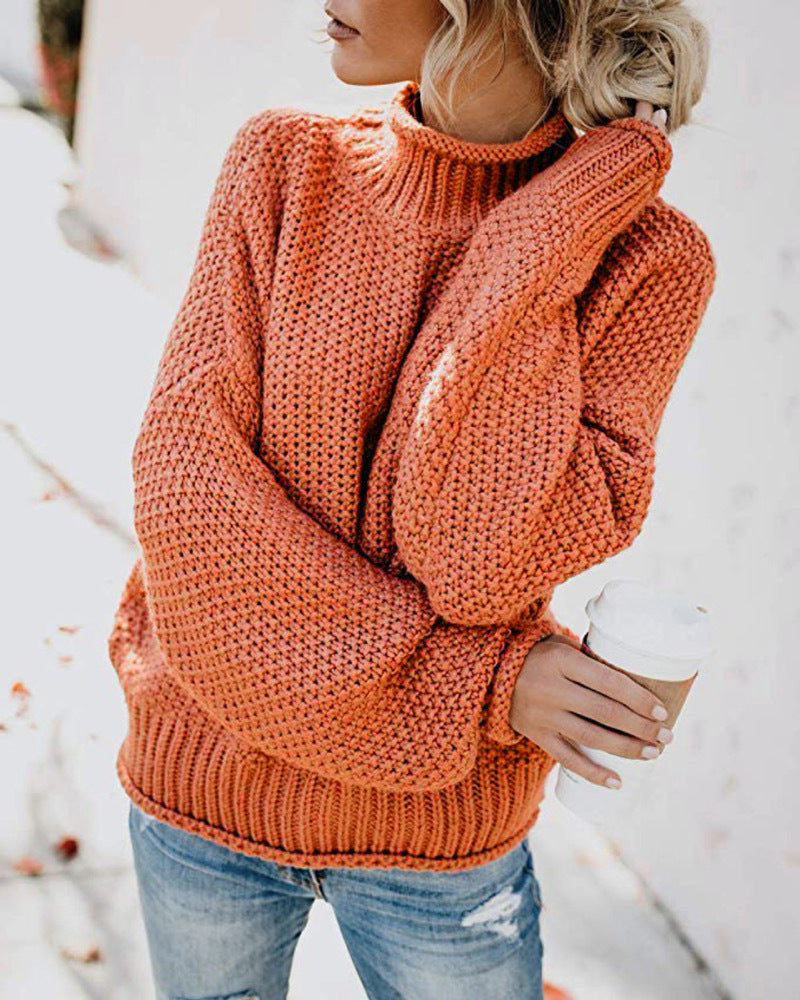 ChicCozy - Rullekrave sweater med høj hals