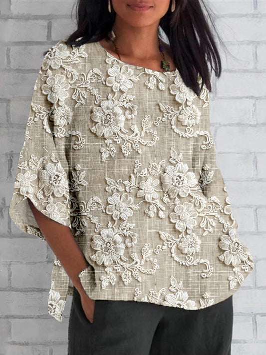 Clara – Vintage Printtop I Retro Stil