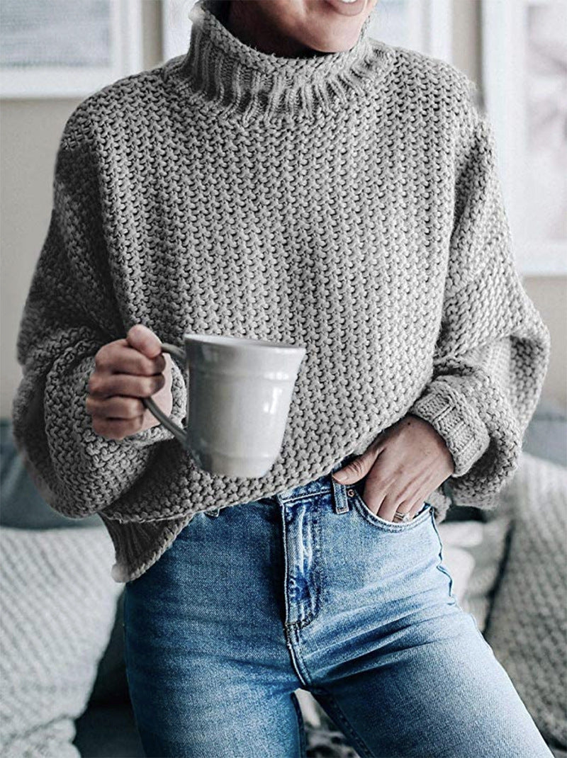 ChicCozy - Rullekrave sweater med høj hals