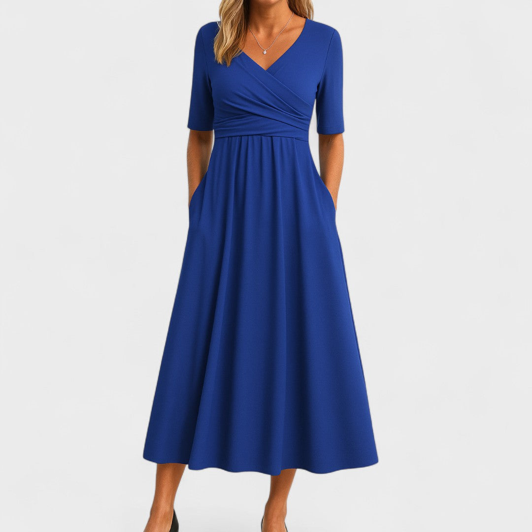 Elegant Sommer Midi Kjole til Sommeren