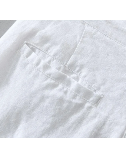 Komfortable Afslappet Letvægts Linned Shorts