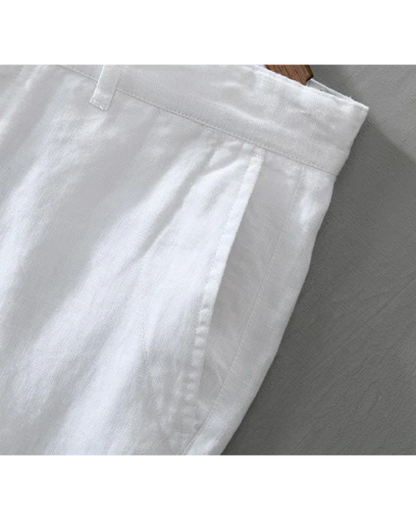 Komfortable Afslappet Letvægts Linned Shorts
