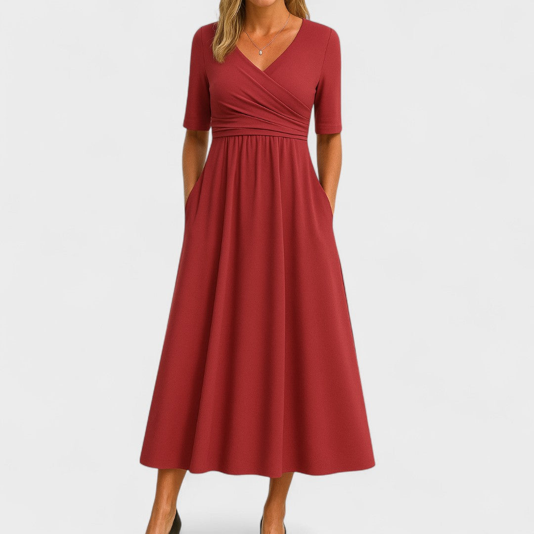 Elegant Sommer Midi Kjole til Sommeren