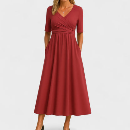 Elegant Sommer Midi Kjole til Sommeren