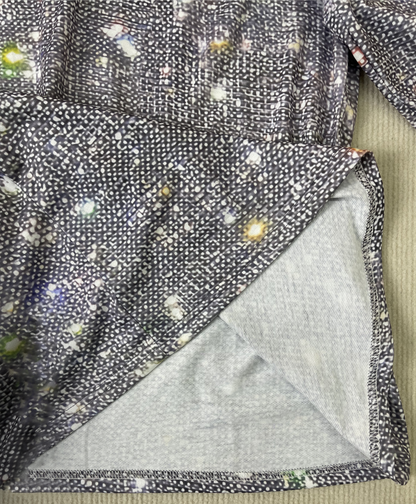 Sophie - Glamourøs V-hals glimmer sweater med skinnende