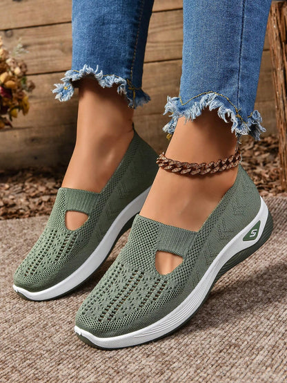 Dame Komfortable Slip-On Afslappede Gå Sko