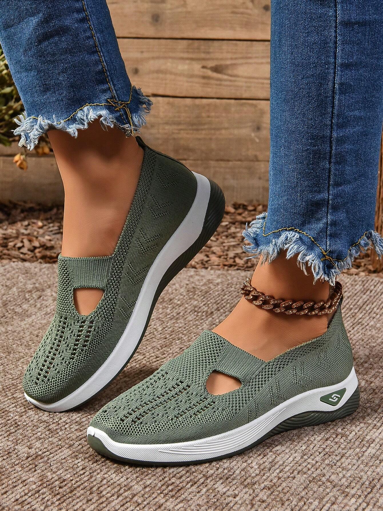 Dame Komfortable Slip-On Afslappede Gå Sko