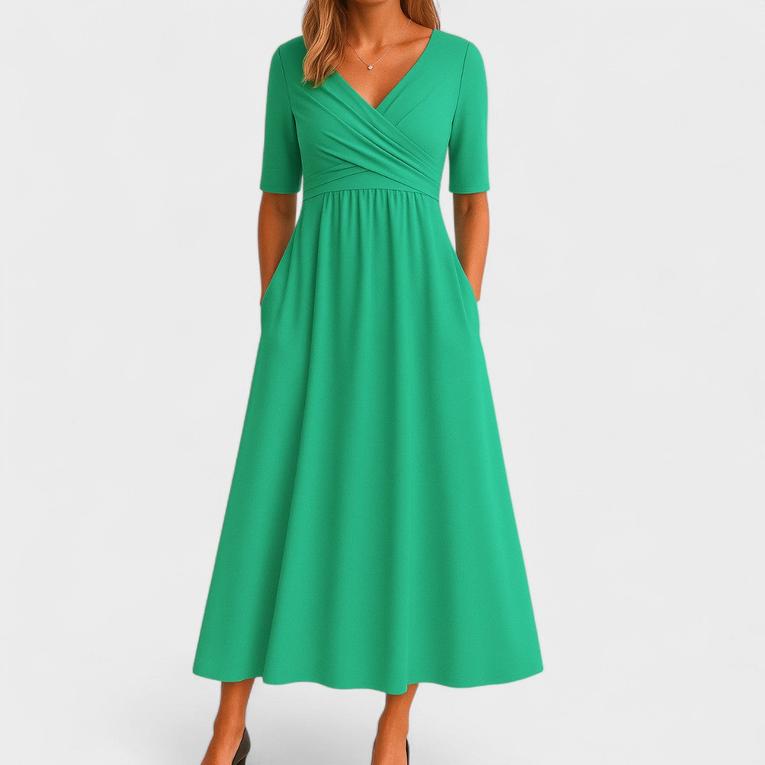 Elegant Sommer Midi Kjole til Sommeren