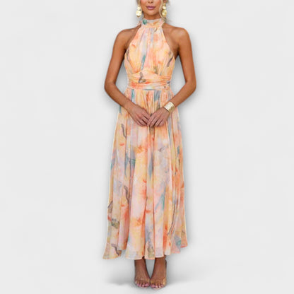 Moderne Elegant Stilfuld Halterneck Maxikjole
