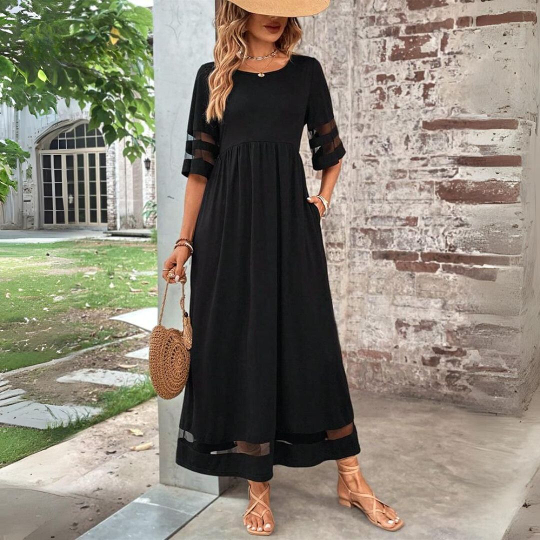 Dame Elegant Stilfuld Casual Maxi-kjole