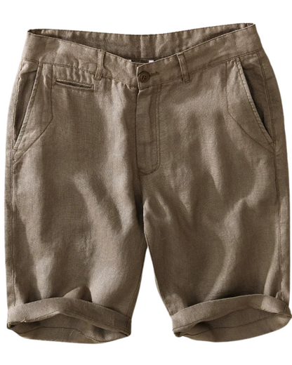 Komfortable Afslappet Letvægts Linned Shorts